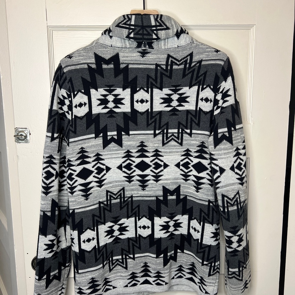 STS Ranchwear Aztec Shawl Collar Knit Cardigan Sweater - Picture 5 of 5